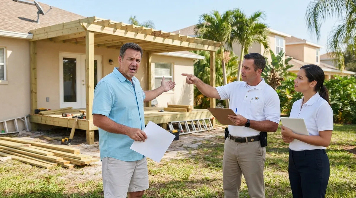 property owner unpermitted work help florida