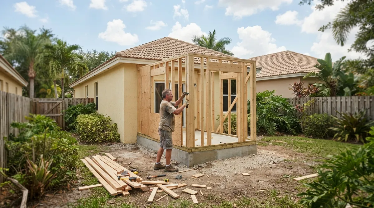 unpermitted addition florida