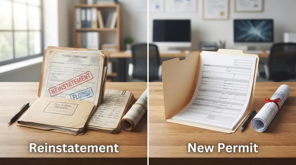 can i reopen an expired building permit in florida