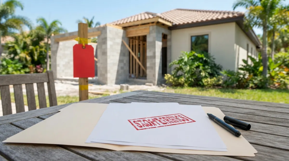 what fines apply for unpermitted construction in florida