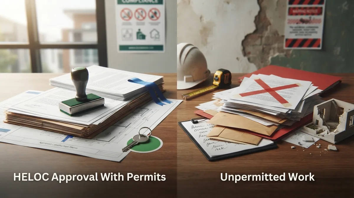 can a heloc be approved with unpermitted work in florida