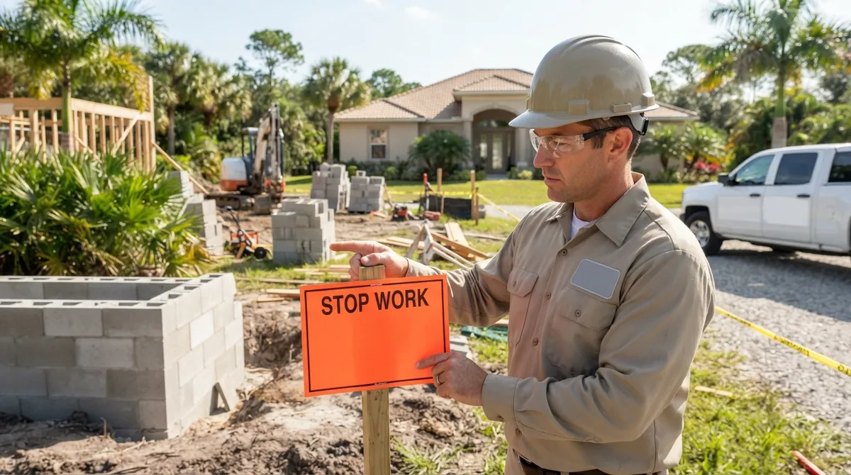 how do i resolve a code violation for after the fact work in florida