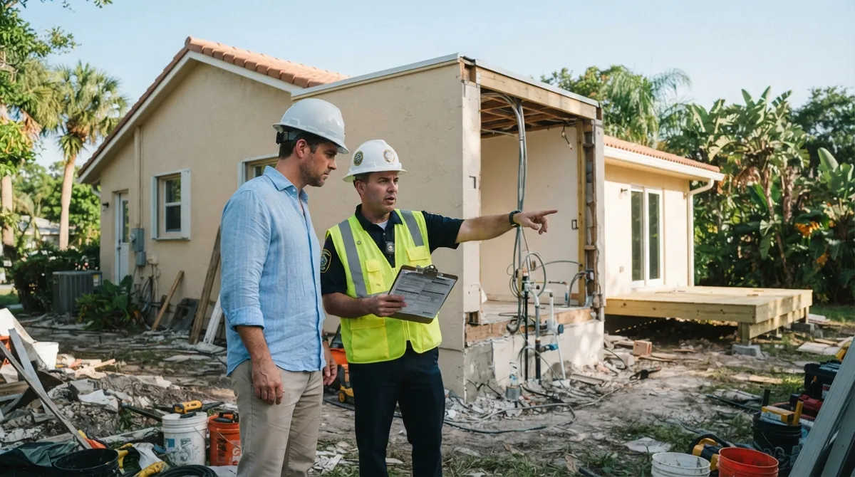 investor unpermitted work florida