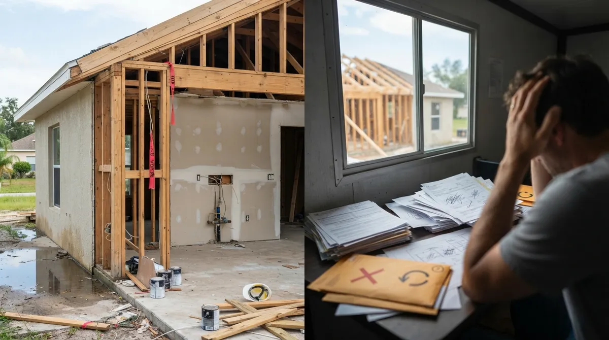 what if a contractor abandoned an unpermitted job in florida