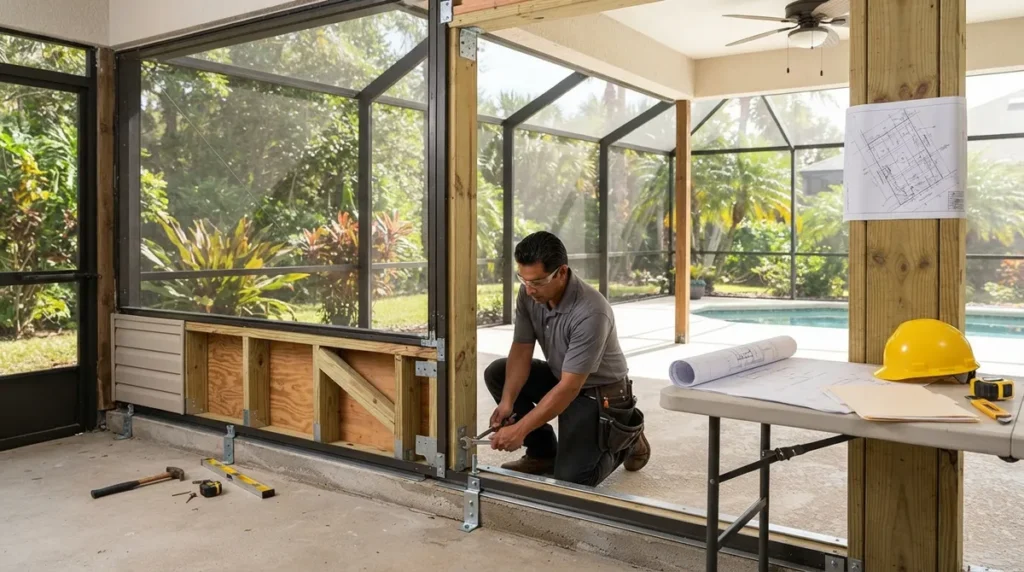 How to Fix a Lanai Enclosure Built Without a Permit in FL