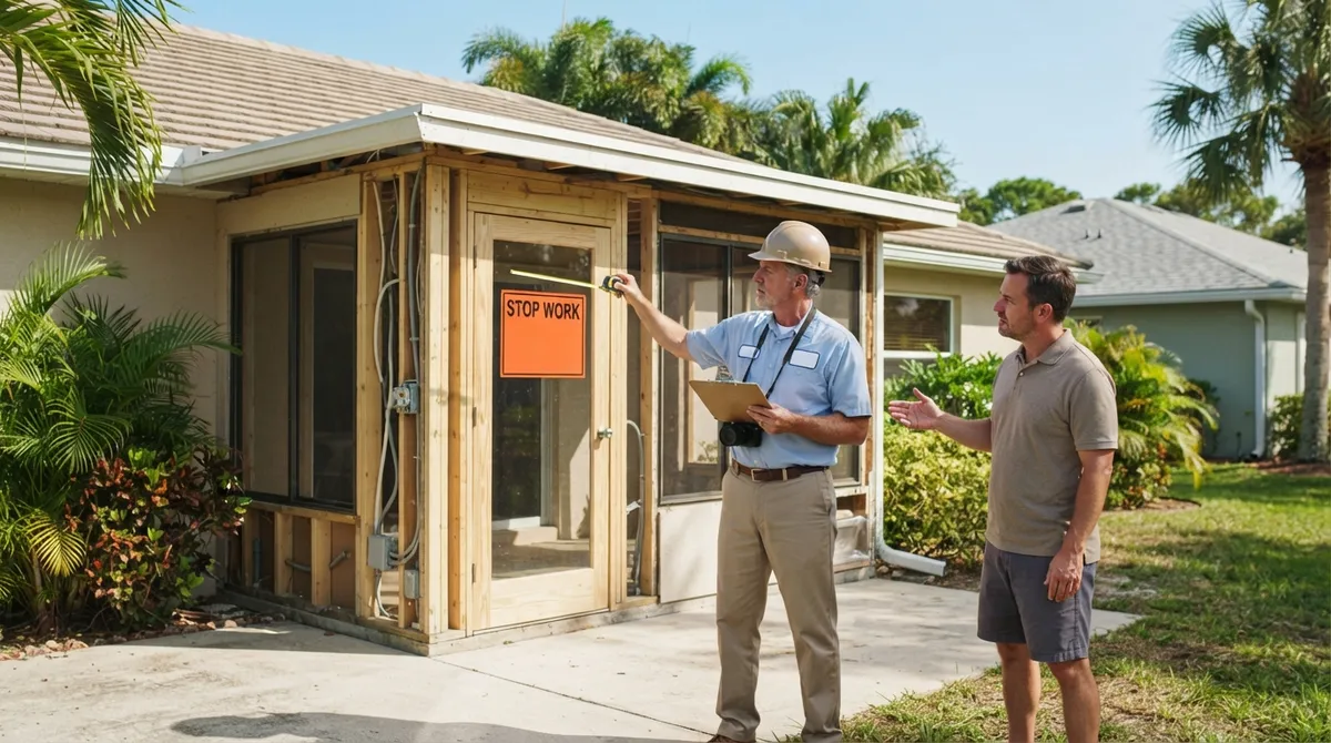 what happens if work was done without a permit in florida