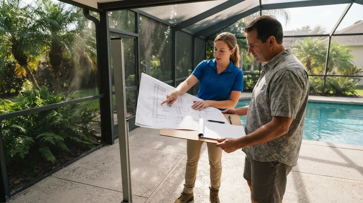 what engineering is needed for after the fact screen enclosures in florida