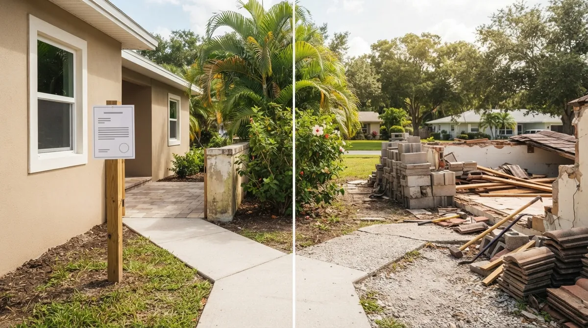 legalize existing construction florida