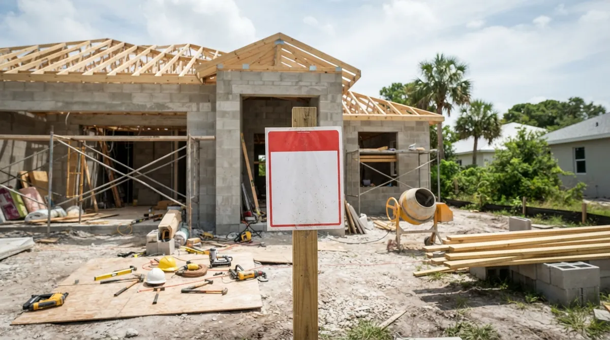 stop work for unpermitted construction florida