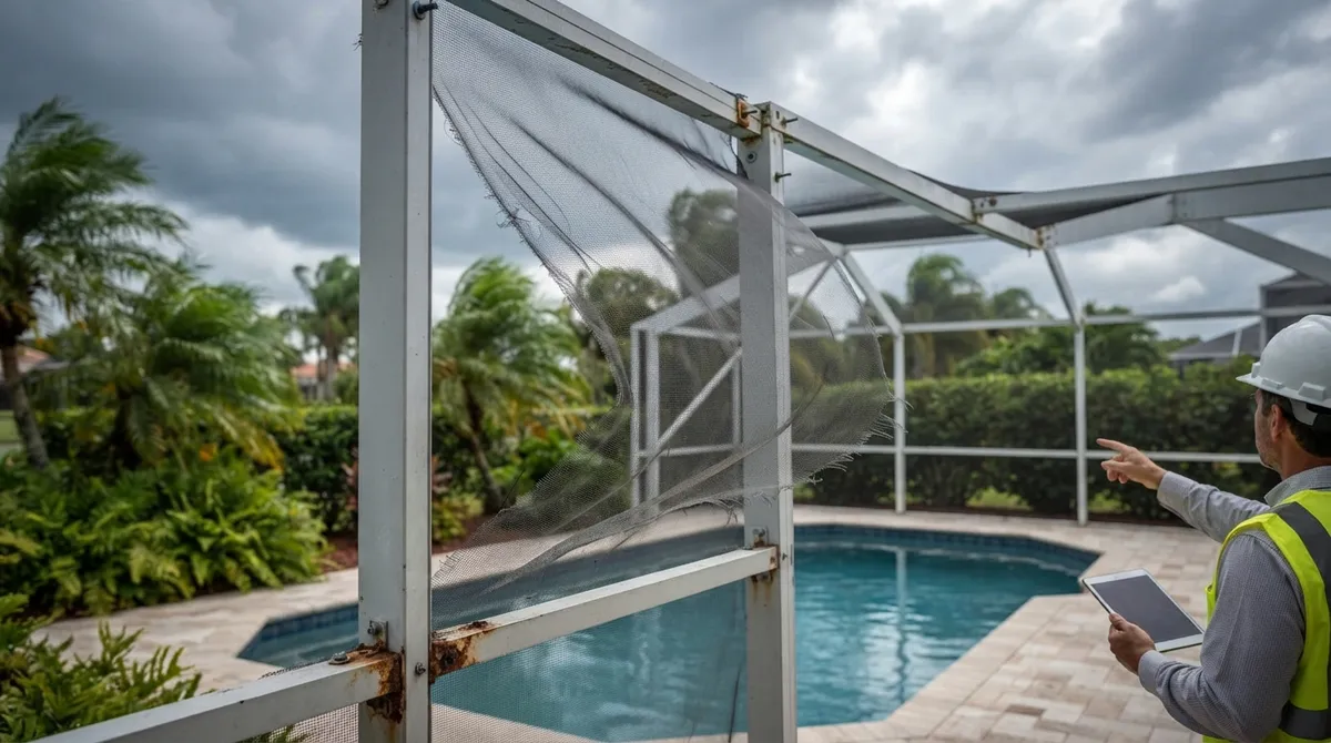 how do i legalize an unpermitted pool cage in florida